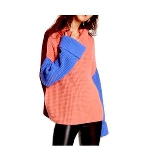 Free People Park City Colorblock Turtleneck